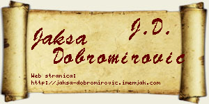 Jakša Dobromirović vizit kartica